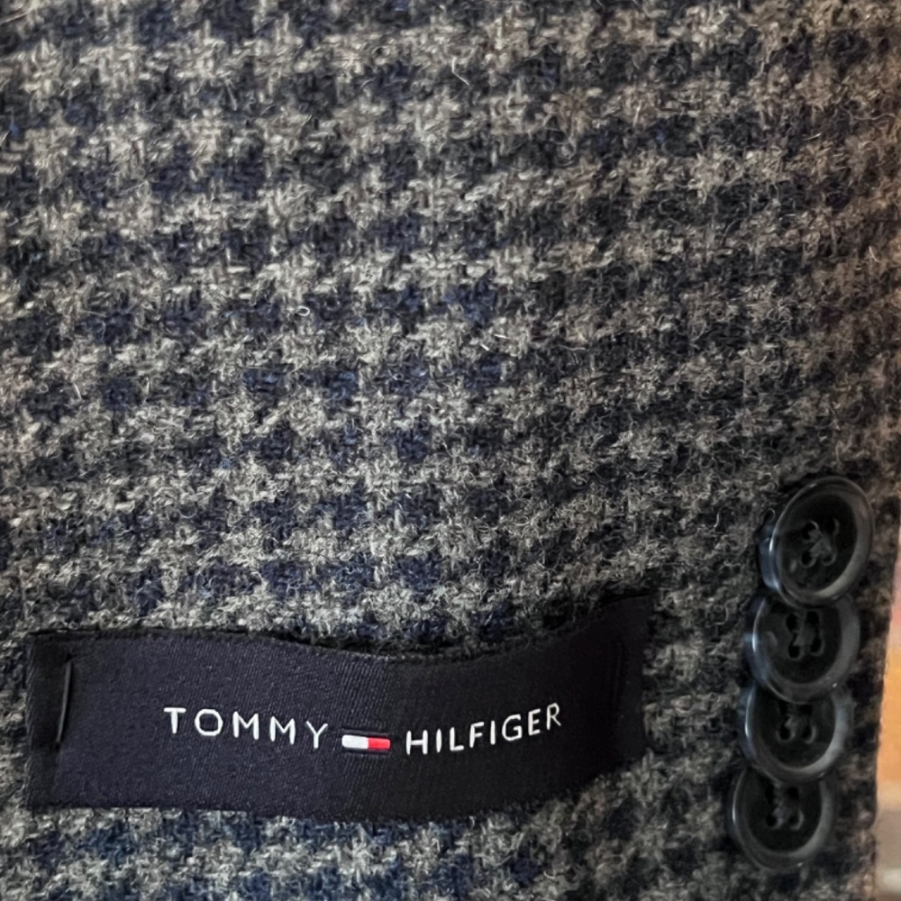 Tommy Hilfiger Houndstooth Wool Mens Jacket NWOT SIZE 40L - Picture 6 of 8